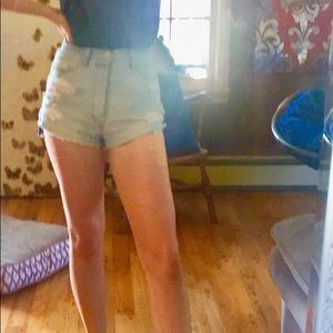 High waisted Abercrombie jean shorts size 2